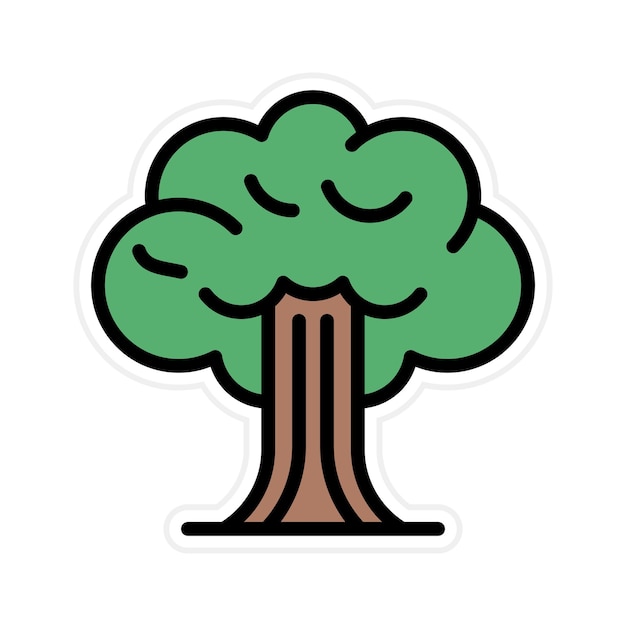 La imagen vectorial del ícono del árbol se puede usar para Fairytale