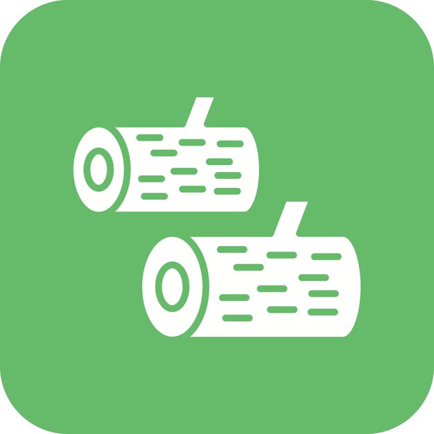 La imagen vectorial del ícono del árbol de registro se puede utilizar para el otoño