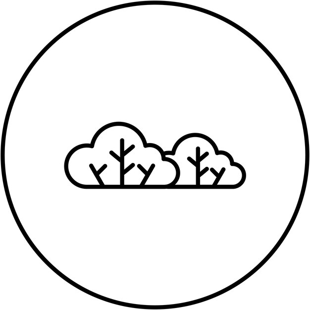 Imagen vectorial del icono del arbusto Se puede usar para jardinería