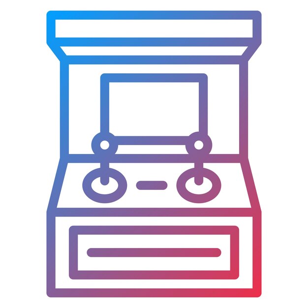 Imagen vectorial de icono de arcade Se puede usar para bolos