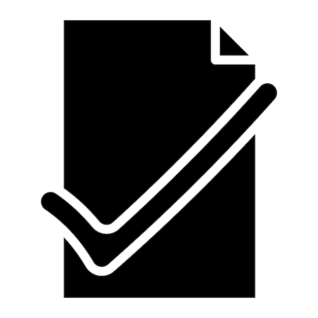 Imagen vectorial de icono de archivo de comprobación Puede utilizarse para documentos y archivos