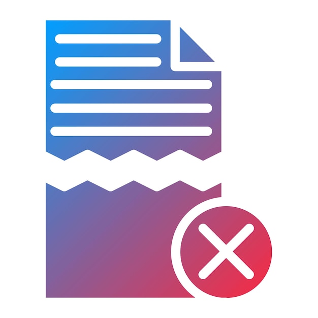 Imagen vectorial de icono de archivo dañado Se puede usar para Corrupción
