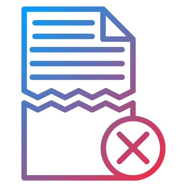 Imagen vectorial de icono de archivo dañado Se puede usar para Corrupción