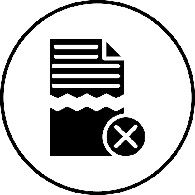 Imagen vectorial de icono de archivo dañado Se puede usar para Corrupción
