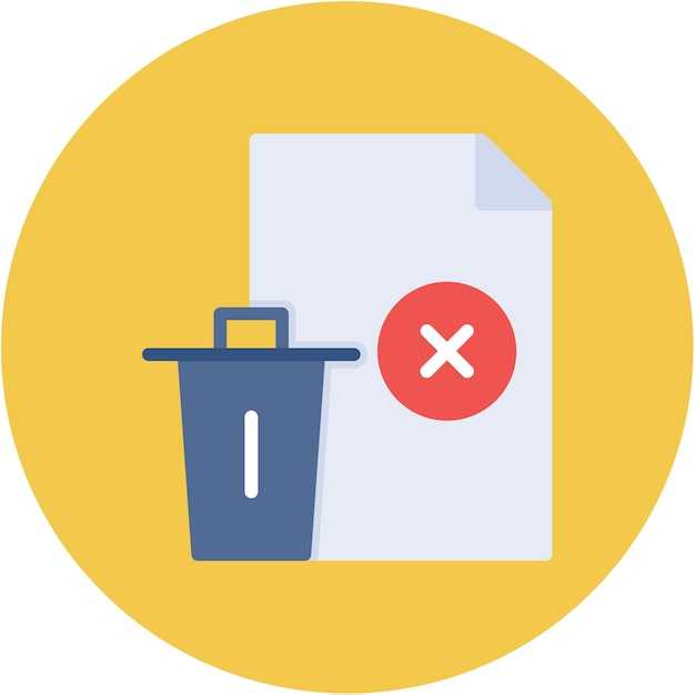 Imagen vectorial de ícono de archivo de eliminación Se puede usar para documentos y archivos