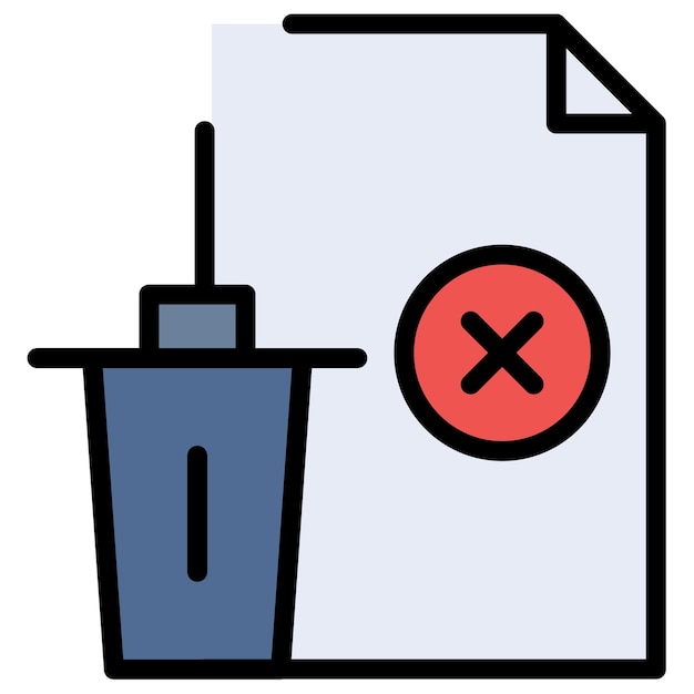 Imagen vectorial de ícono de archivo de eliminación Se puede usar para documentos y archivos