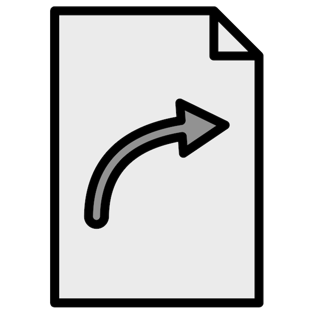 La imagen vectorial del ícono del archivo de enlace simbólico se puede utilizar para documentos y archivos