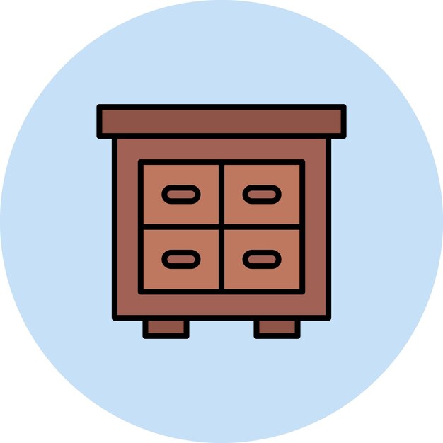 Imagen vectorial del icono del archivo del gabinete Se puede utilizar para la productividad