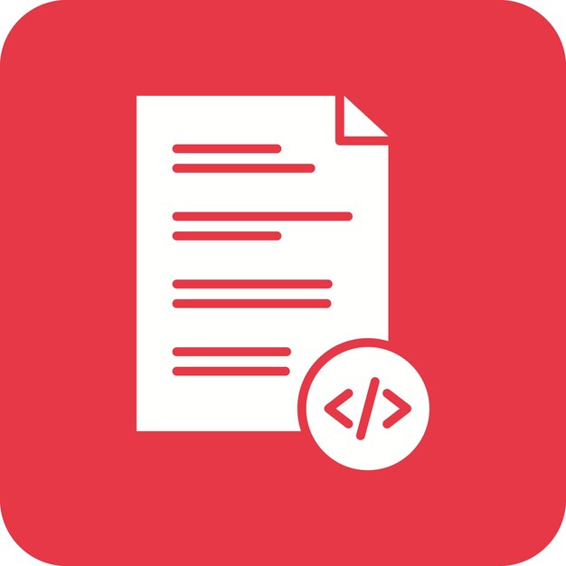 Imagen vectorial de icono de archivo HTML Se puede usar para codificación y desarrollo