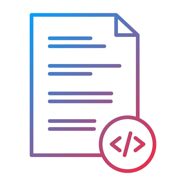Imagen vectorial de icono de archivo HTML Se puede usar para codificación y desarrollo