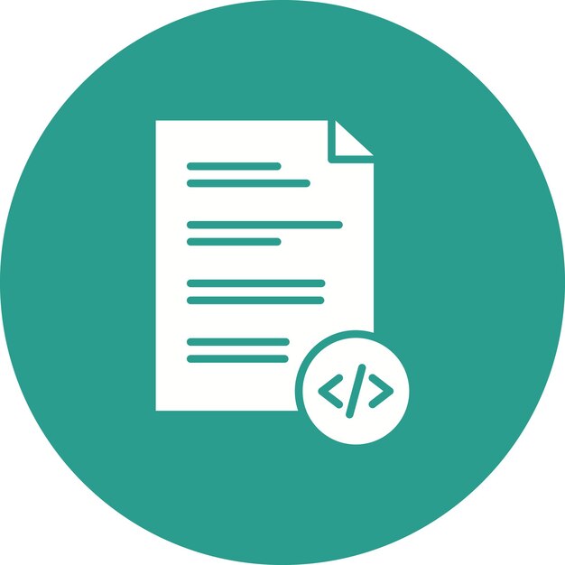 Imagen vectorial de icono de archivo HTML Se puede usar para codificación y desarrollo
