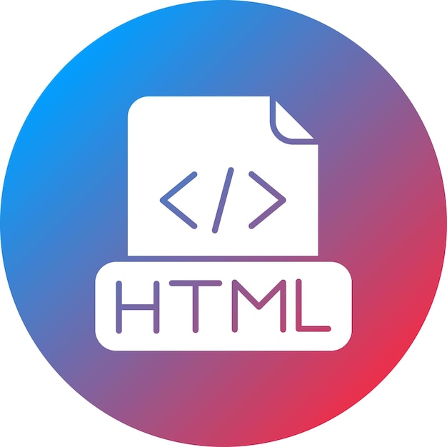 Vector imagen vectorial de icono de archivo html se puede utilizar para la programación informática