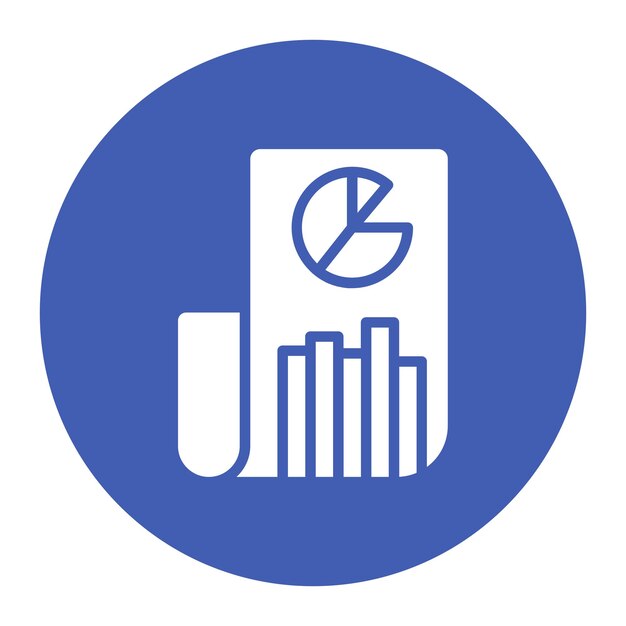 Imagen vectorial del ícono del archivo del informe Se puede utilizar para documentos y archivos