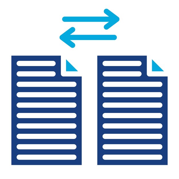 Imagen vectorial del ícono del archivo de intercambio Se puede utilizar para la gestión de productos