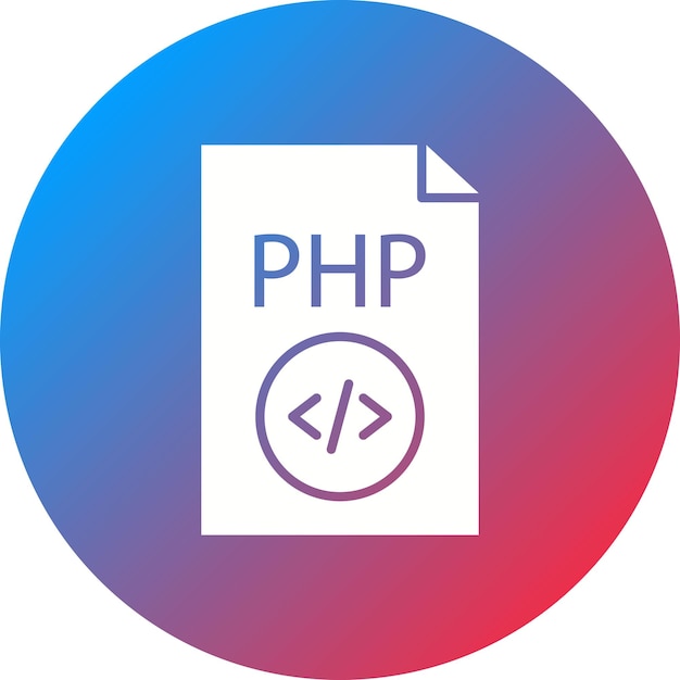 Vector imagen vectorial de icono de archivo php se puede usar para codificación y desarrollo