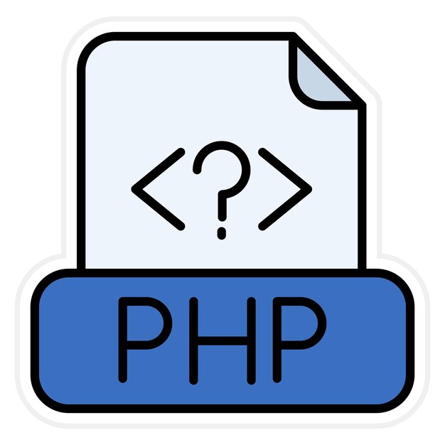Imagen vectorial de icono de archivo Php Se puede usar para programación de computadoras