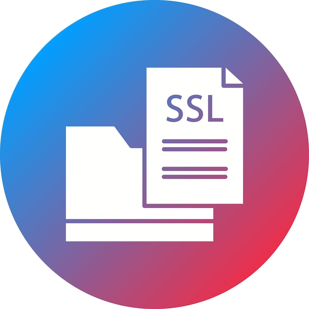 Imagen vectorial de icono de archivo SSL Se puede usar para codificación y desarrollo