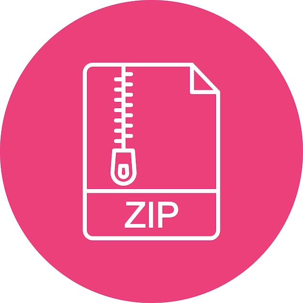 Vector imagen vectorial de icono de archivo zip se puede utilizar para alojamiento web