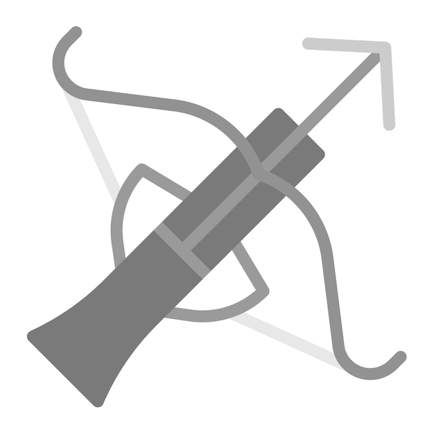 La imagen vectorial del icono del arco de la cruz se puede utilizar para el tiro con arco