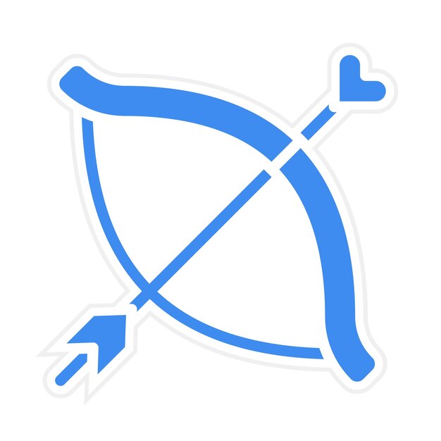 Imagen vectorial del icono del arco de Cupido Se puede usar para aplicaciones de citas