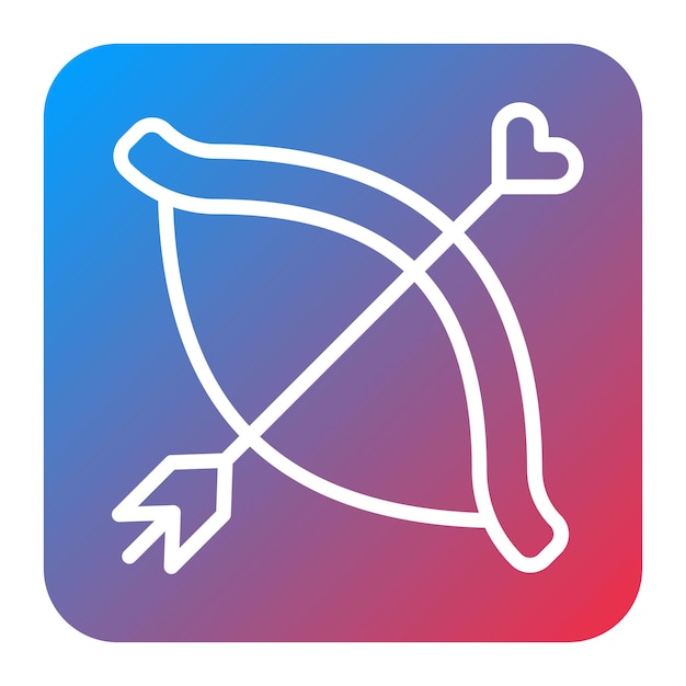 Imagen vectorial del icono del arco de Cupido Se puede usar para aplicaciones de citas