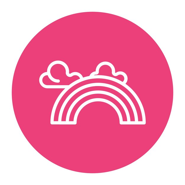 La imagen vectorial del icono del arco iris se puede usar para el Carnaval