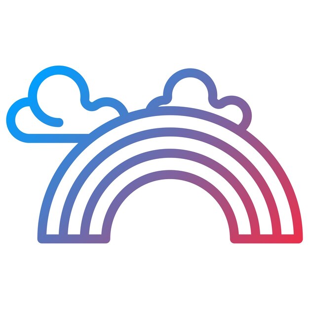 La imagen vectorial del icono del arco iris se puede usar para el Carnaval