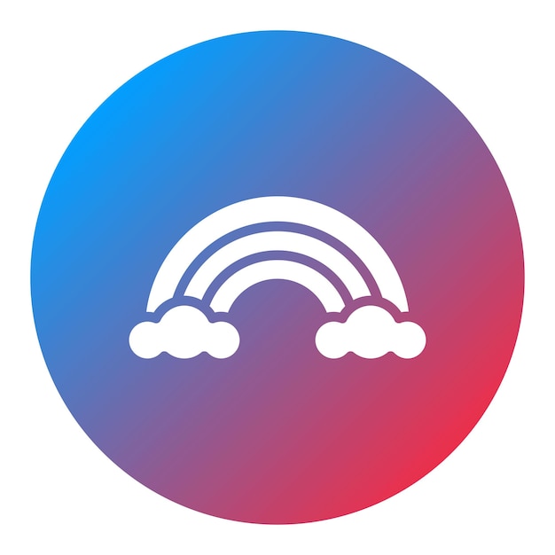 La imagen vectorial del icono del arco iris se puede usar para Fairytale