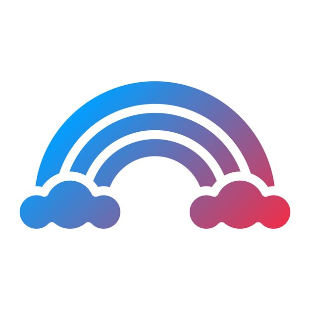 La imagen vectorial del icono del arco iris se puede usar para Fairytale