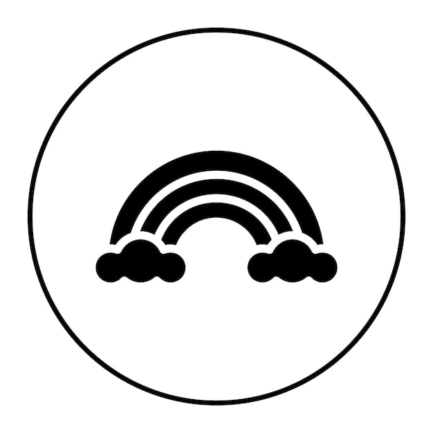 La imagen vectorial del icono del arco iris se puede usar para Fairytale