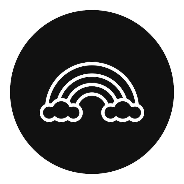 La imagen vectorial del icono del arco iris se puede usar para Fairytale