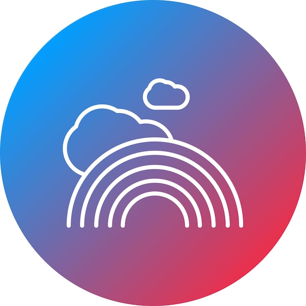 La imagen vectorial del icono del arco iris se puede usar para la primavera
