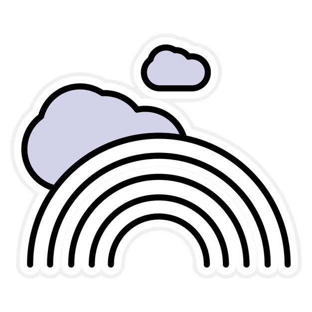 La imagen vectorial del icono del arco iris se puede usar para la primavera