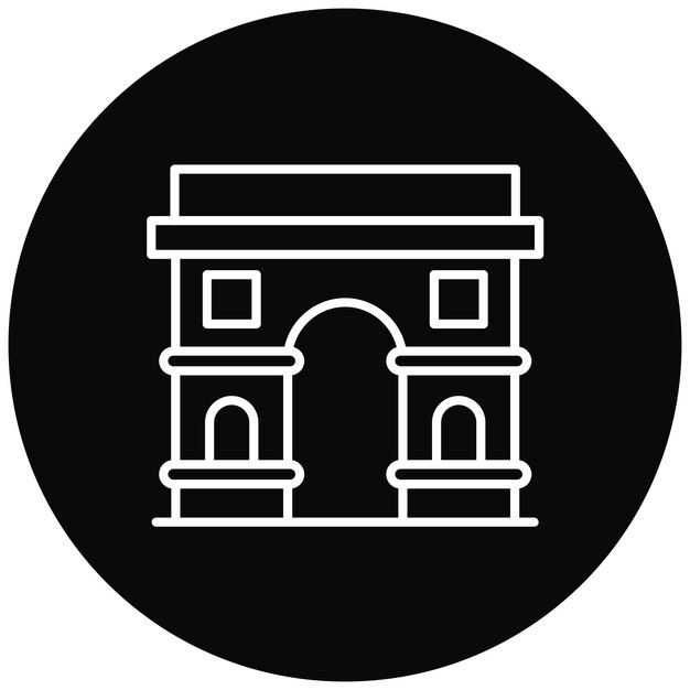 La imagen vectorial del icono del arco se puede usar para Dubai
