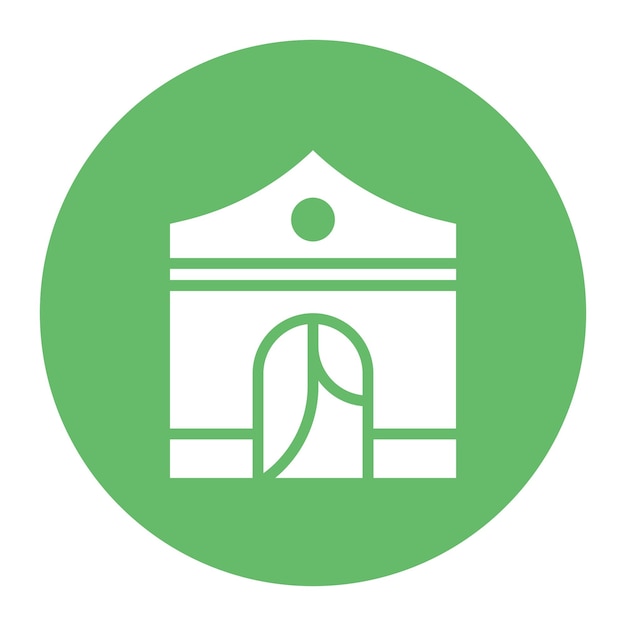 Imagen vectorial del icono del arco de la tienda Se puede usar para el trekking