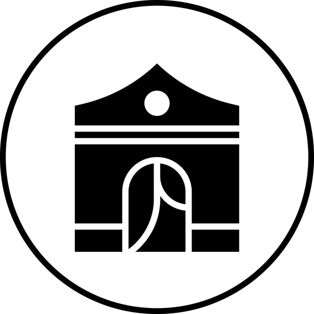 Imagen vectorial del icono del arco de la tienda Se puede usar para el trekking