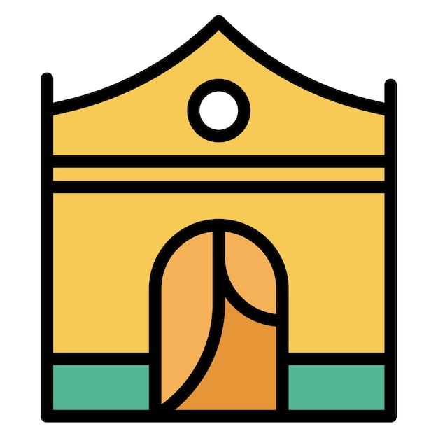 Imagen vectorial del icono del arco de la tienda Se puede usar para el trekking