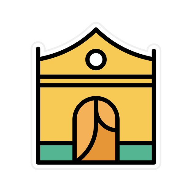 Imagen vectorial del icono del arco de la tienda Se puede usar para el trekking