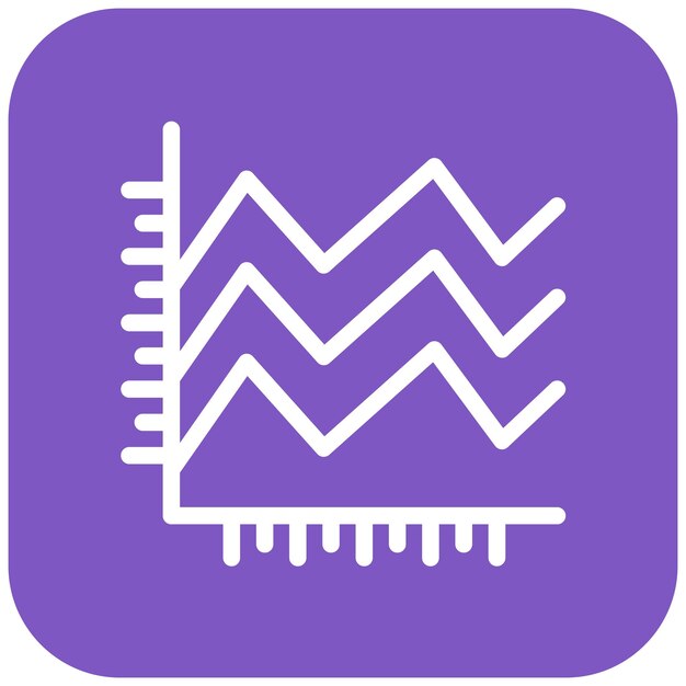Imagen vectorial de icono de área apilada Se puede usar para infografía
