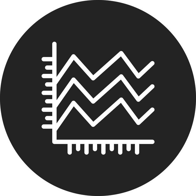 Imagen vectorial de icono de área apilada Se puede usar para infografía