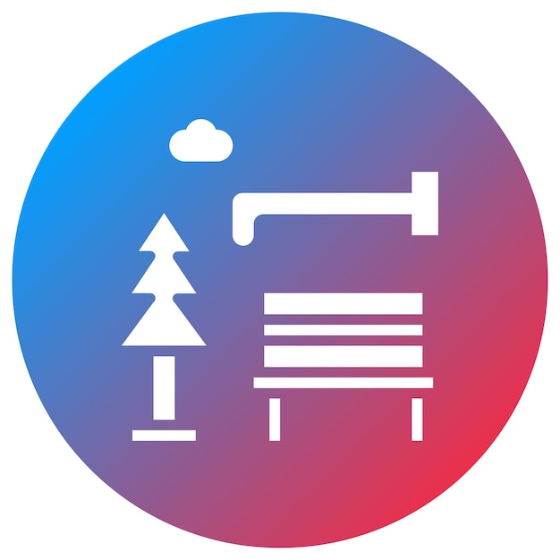 Imagen vectorial del icono del área de descanso Se puede utilizar para la guardería