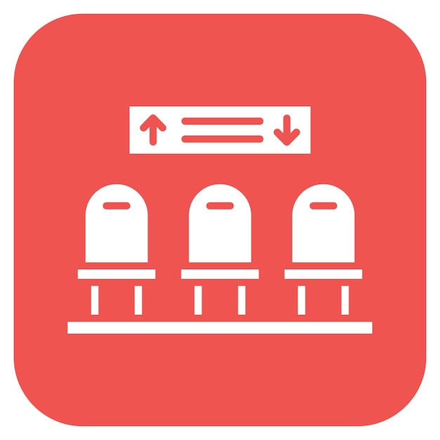 Imagen vectorial del icono del área de espera Puede utilizarse para Office
