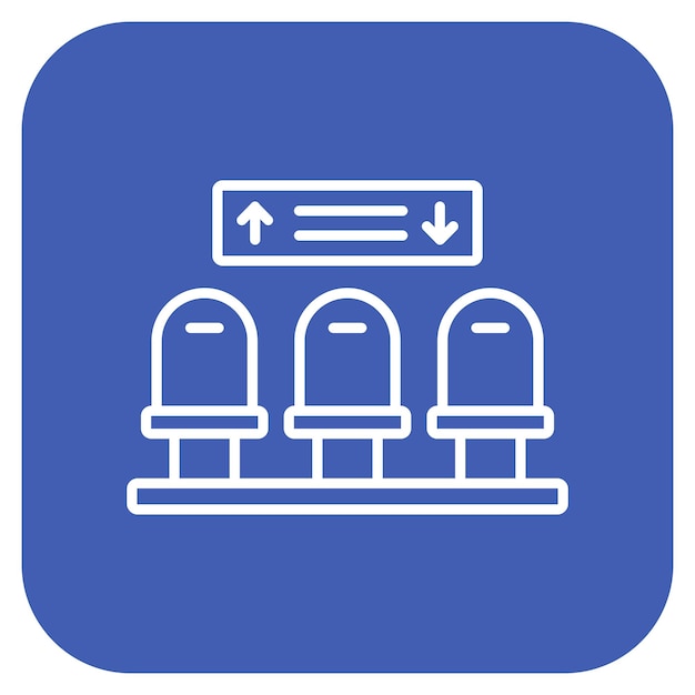 Imagen vectorial del icono del área de espera Puede utilizarse para Office