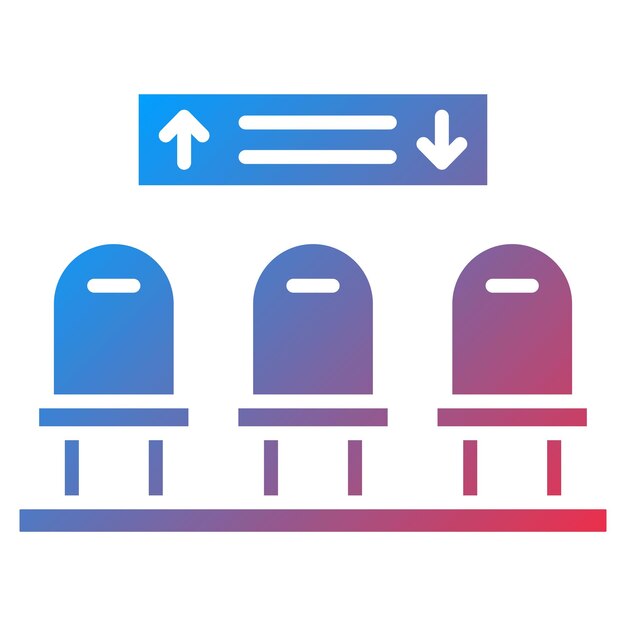Imagen vectorial del icono del área de espera Puede utilizarse para Office