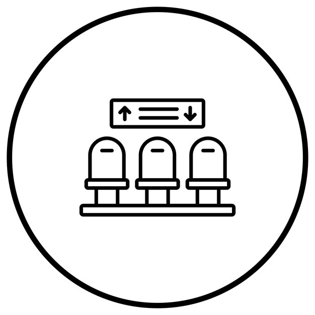 Imagen vectorial del icono del área de espera Puede utilizarse para Office