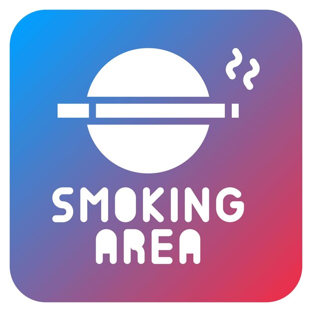 Imagen vectorial del icono del área de fumar Se puede utilizar para fumar