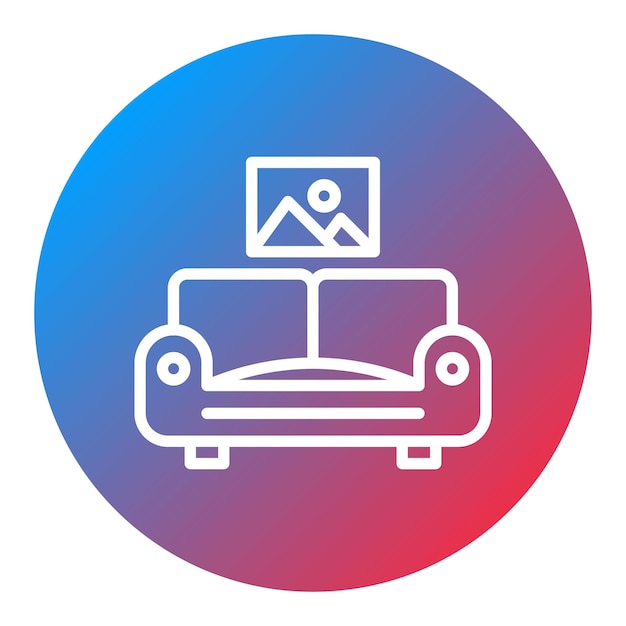 Imagen vectorial del icono del área de relajación Se puede utilizar para el cuidado de ancianos
