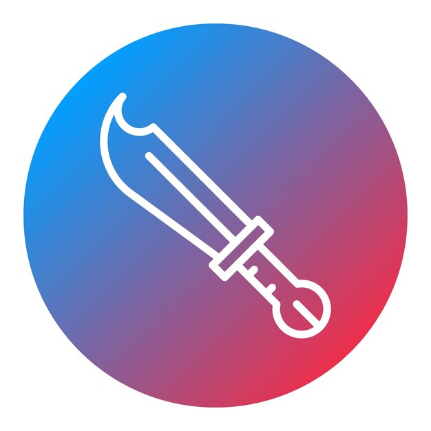 Imagen vectorial del icono del arma cuerpo a cuerpo Se puede usar para Battle Royale