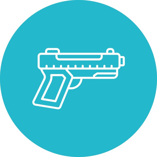 La imagen vectorial del icono del arma de fuego se puede usar para la supervivencia