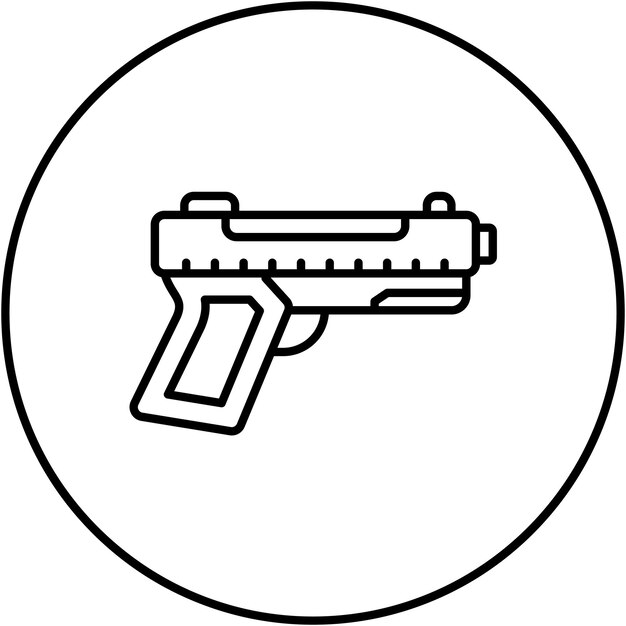 Vector la imagen vectorial del icono del arma de fuego se puede usar para la supervivencia